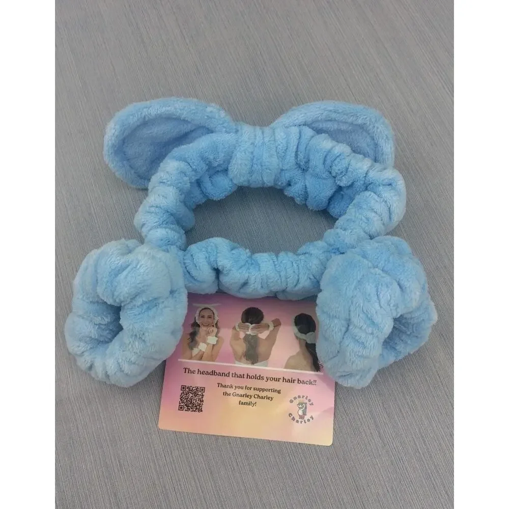 Skincare Headband And Wristband Set (Blue)